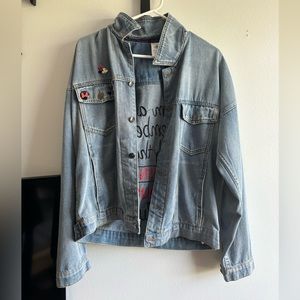 super cute minnie mouse denim jean jacket size M
